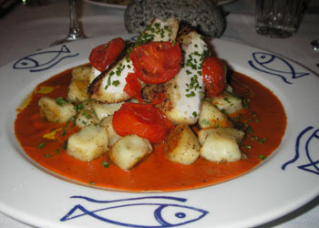 Crab and scallops